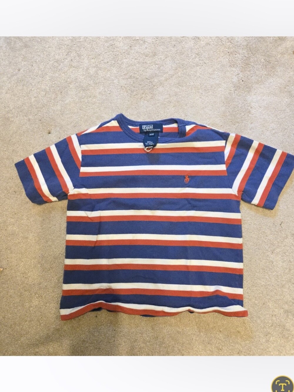 Polo Ralph Lauren Kids Red/Blue Striped T-Shirt Size 3T